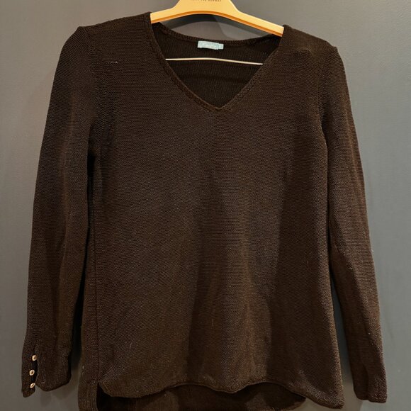 J. McLaughlin Sweaters - J McLaughlin Slinky V Neck Black Sweater - M